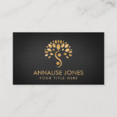 Yin Yang Tree of life - Goldene Visitenkarte (Vorderseite)