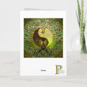 Yin Yang Tree of Life Heart Graphic Arts Card Karte (Rückseite)