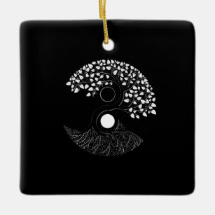 Yin Yang Tree of Life Keramikornament