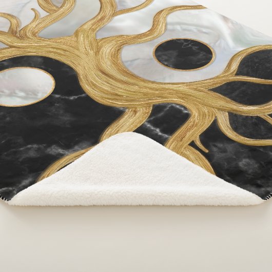 Yin Yang Tree of life - Marbles and Gold Sherpadecke (3/4)