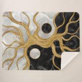 Yin Yang Tree of life - Marbles and Gold Sherpadecke (Vorderseite (Horizontal))