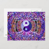 Yin Yang Tree of Life Postkarte (Vorne/Hinten)