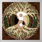 Yin Yang Tree of Life Tan Poster (Vorne)