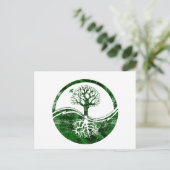 Yin Yang Tree Postkarte (Stehend Vorderseite)