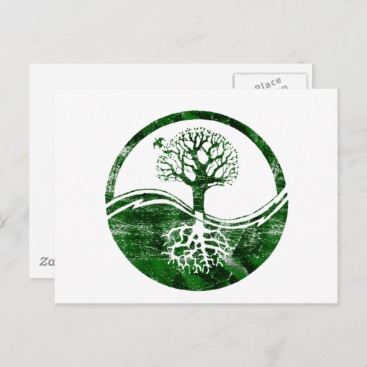 Yin Yang Tree Postkarte (Vorne/Hinten)