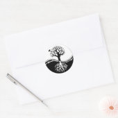 Yin Yang Tree Round Sticker (Umschlag)