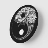 Yin Yang Tree Runde Wanduhr (Winkel)