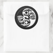 Yin Yang Tree Runder Aufkleber (Tasche)