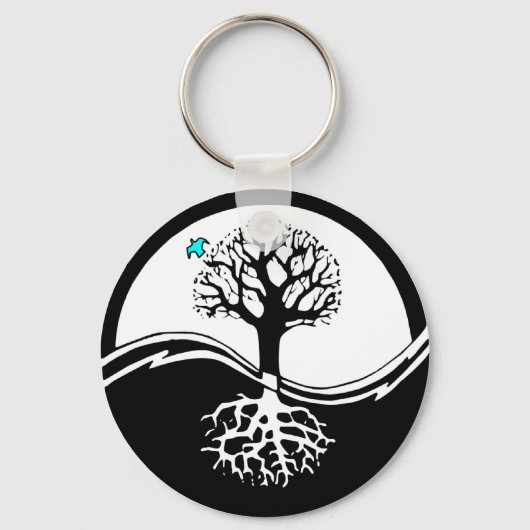 Yin Yang Tree Schlüsselanhänger (Vorderseite)