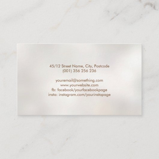 Yin Yang Tree Visitenkarte (Rückseite)