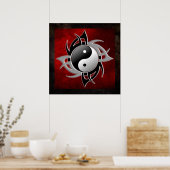 YIN YANG TRIBAL 3D POSTER (Küche)