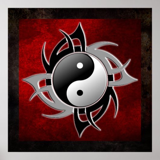YIN YANG TRIBAL 3D POSTER (Vorne)