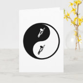 Yin Yang Trombone Karte (Gelbe Blume)