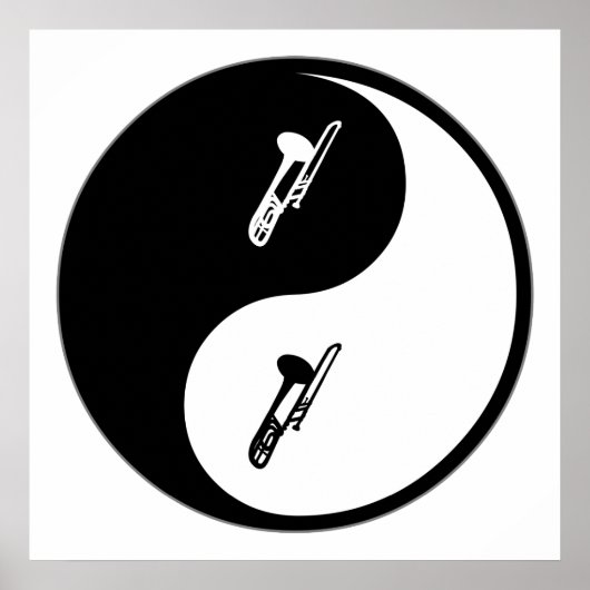Yin Yang Trombone Poster (Vorne)