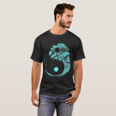 Yin Yang Turquoise Blue Bonsai Tree Japanese Zen T-Shirt (Vorne ganz)