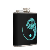 Yin Yang Turquoise Blue Bonsai Tree Japanisch Flachmann (Rechts)