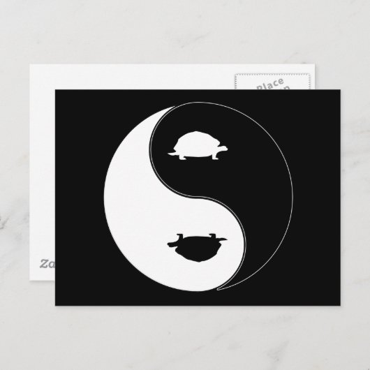Yin Yang Turtle Postkarte (Vorne/Hinten)