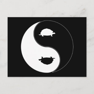 Yin Yang Turtle Postkarte