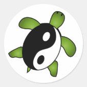 Yin Yang Turtle Sticker (Vorderseite)