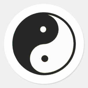 Yin Yang überwindet das MUSEUM Zazzle Geschenke Runder Aufkleber