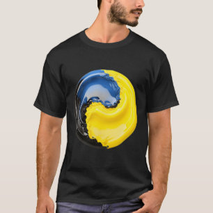 Yin Yang Ukraine Blau Und Gelb T-Shirt