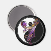 Yin Yang und der Dragons-Tanz der Liebe Magnet (Vorderseite/Rückseite)