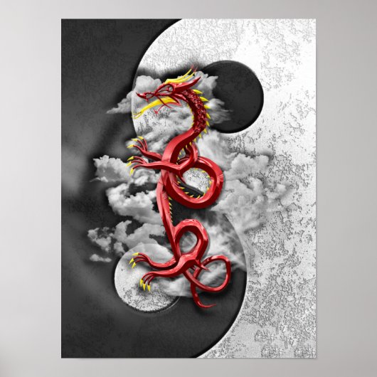 Yin Yang und Dragon Poster (Vorne)