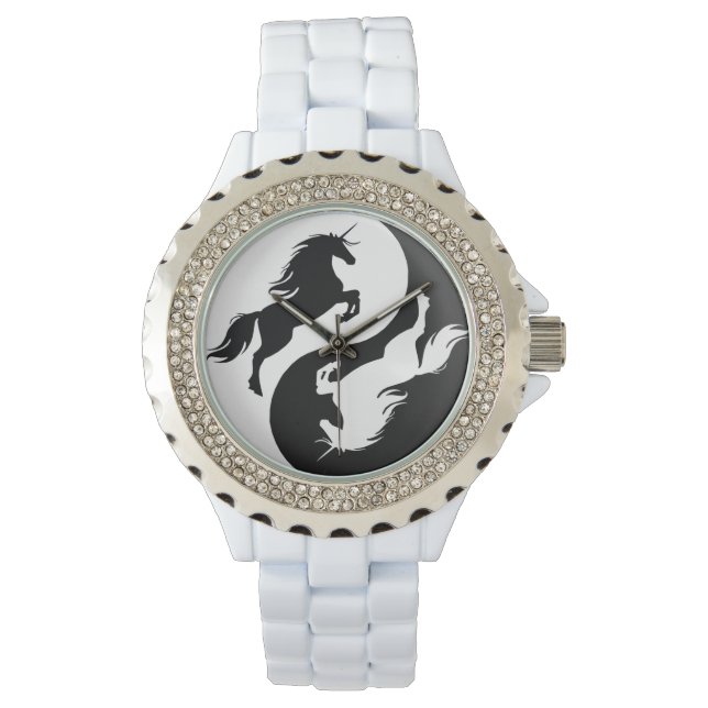 Yin Yang Unicorn Watch Armbanduhr (Vorderseite)