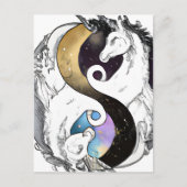 Yin Yang Unicorns Postkarte (Vorderseite)