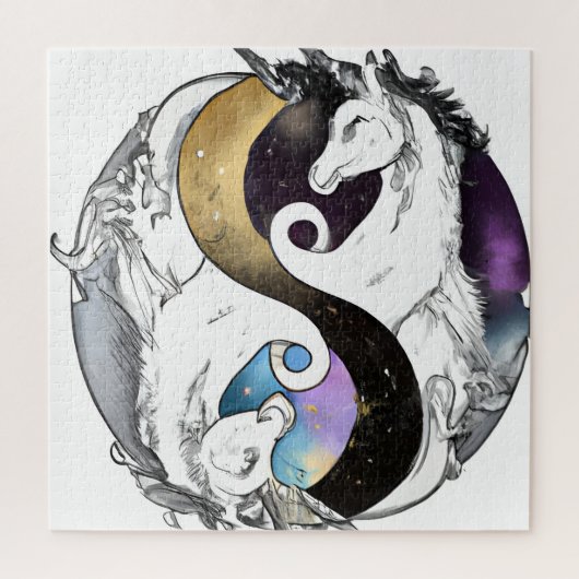 Yin Yang Unicorns Puzzle (Vertikal)