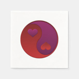 Yin Yang Valentines Serviette