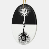 Yin Yang Verzierung Keramik Ornament (Links)