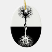 Yin Yang Verzierung Keramik Ornament (Hinten)