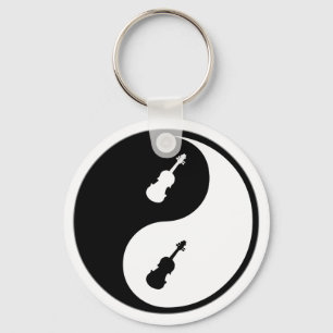 Yin Yang Violine Schlüsselanhänger