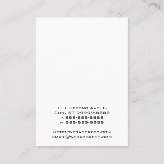 Yin Yang Visitenkarte (Rückseite)