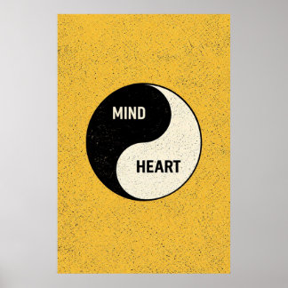 Yin Yang von Geist und Herz – Minimalistische Phil Poster