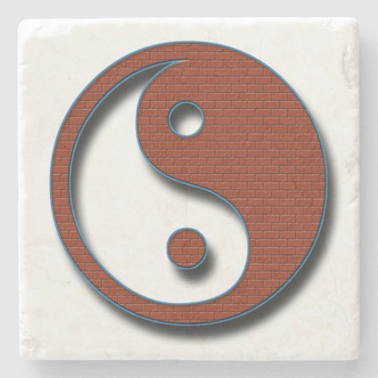 Yin Yang von Shirley Taylor Steinuntersetzer (Vorderseite)