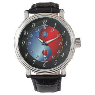 Yin Yang w/Militärzeit Armbanduhr