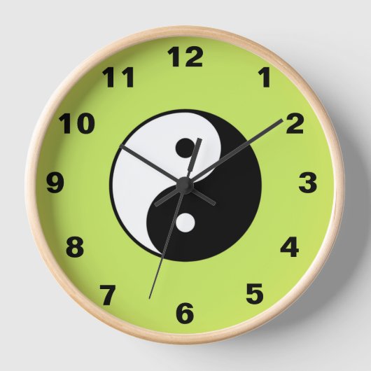 Yin Yang Wall Clock Uhr (Vorderseite)