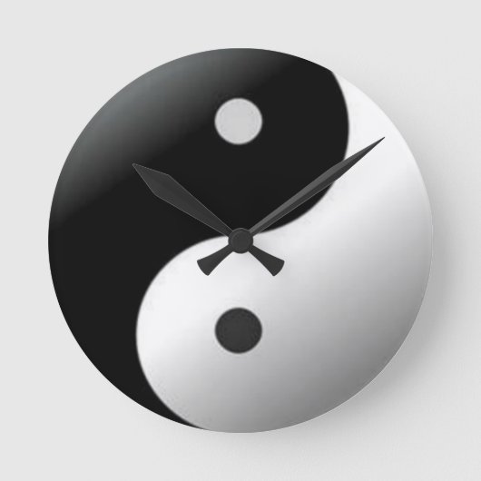 Yin Yang Watch Runde Wanduhr (Vorderseite)