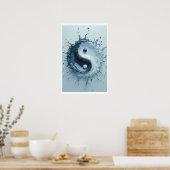 Yin Yang Water Splash Poster (Küche)