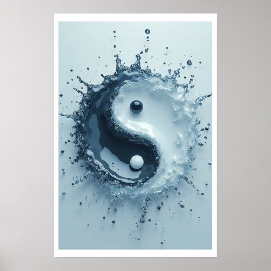 Yin Yang Water Splash Poster (Vorne)