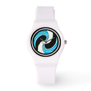 Yin Yang Waves Armbanduhr