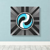 Yin Yang Waves Leinwanddruck (Insitu (Holzboden))