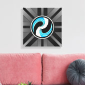 Yin Yang Waves Leinwanddruck (Insitu (Wohnzimmer))