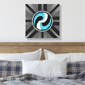 Yin Yang Waves Leinwanddruck (Insitu (Schlafzimmer))