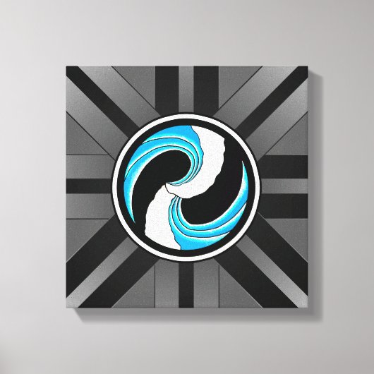 Yin Yang Waves Leinwanddruck (Vorderseite)