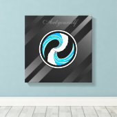 Yin Yang Waves Leinwanddruck (Insitu (Holzboden))