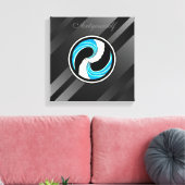 Yin Yang Waves Leinwanddruck (Insitu (Wohnzimmer))