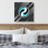 Yin Yang Waves Leinwanddruck (Insitu (Schlafzimmer))